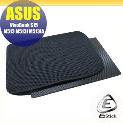 【Ezstick】ASUS M513 M513IA NB 彈力纖維網格收納包 (粉色)