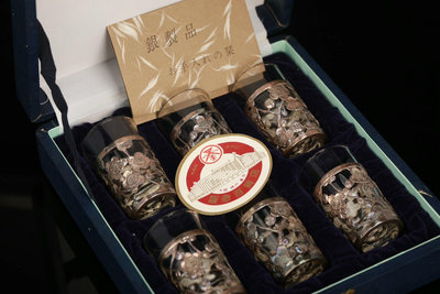 日本精品酒杯 XC102201 銀製 刻印 銀卷櫻花透雕紋