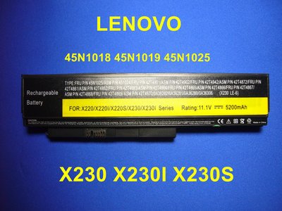 LENOVO X230 X230S X230I 45N1018 45N1019 45N1021 45N1022 電池