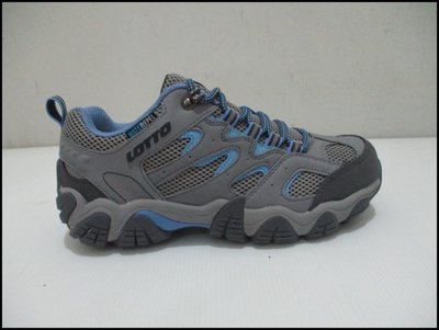 LOTTO 登山鞋 女款 防潑水機能 防臭避震鞋墊 低筒 反光 灰藍 LT3AWO8966