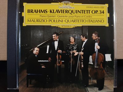 Pollini,Italiano Quartett,Brahms-P.quintet No.2,波里尼，義大利四重奏團，布拉姆斯鋼琴五重奏第二號，如新。