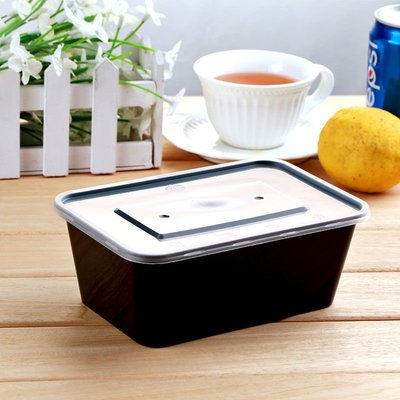 【現貨滿減】長方形一次性餐盒塑料外賣打包盒子加厚透明餐具快餐便當飯盒帶蓋