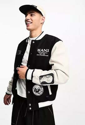 代購Karl Kani retro block varsity jacket休閒時尚棒球外套S-2XL