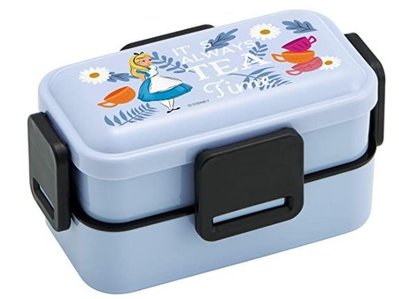 7   日本製 限量品 卡通愛麗絲可愛飯麵盒丼飯盒 和風定食可微波雙層餐盒野餐露營外出午餐盒辦公學校便攜便當盒