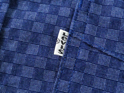 Levi's 深藍色 棋盤格紋 長袖襯衫 (L) #4096 (一元起標 無底價)