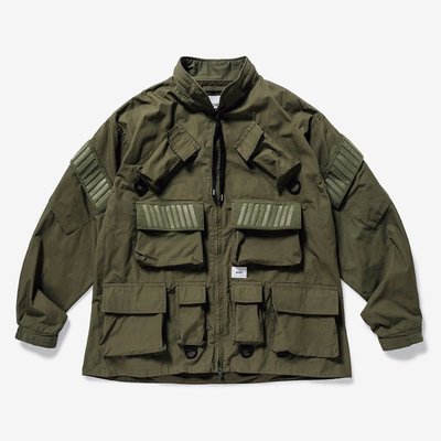 Wtaps design modular jacket cotton weather 綠色口袋外套| Yahoo奇摩拍賣