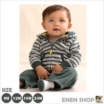 『Enen Shop』@Carters 淘氣小猴款包屁衣套裝三件組 #121B828｜18M **零碼出清**