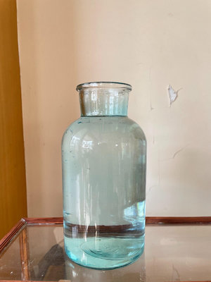 老玻璃花瓶，完整漂亮