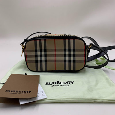 博柏利相機包 98新 A級 Burberry/博柏利/巴寶莉 箱包-斜挎包/斜挎包 現代 17.5*10.5*6.5 格紋 帆布 防塵袋、說明書