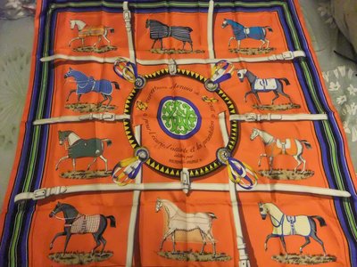 Hermes    絲巾   盛裝的馬