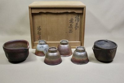 日本六大古窯-備前燒~[作者:備州］備前燒 柴燒 茶壺 茶海 茶杯 茶組