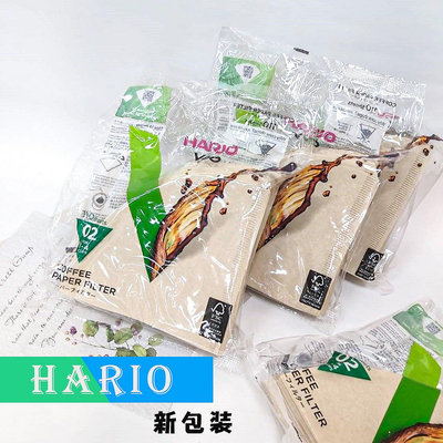==老棧咖啡==新包裝10包賣場~HARIO V60 02錐型無漂白濾紙1-4杯用 110入/包 VCF-02-110M