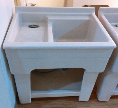 德浦76公分人造石洗衣槽 固定板(白玉色/米褐點/灰黑點)