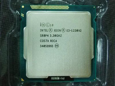 【含稅】Intel Xeon E3-1230 v2 3.3G 1155 四核八線 69W 正式CPU  一年保固