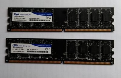 DDR2 800 4G(2G X 2條)桌上型電腦記憶體