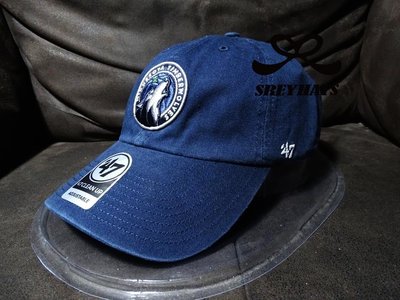 [SREY帽屋]預購＊47 Brand CLEAN UP NBA 明尼蘇達灰狼 經典LOGO 美國限定版 棒球帽 老帽