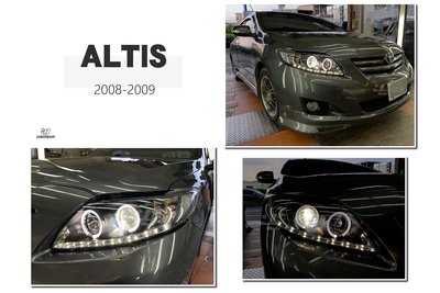 》傑暘國際車身部品《全新 TOYOTA ALTIS 08 09 年 10代 黑框 R8燈眉 光圈 魚眼 大燈 實車