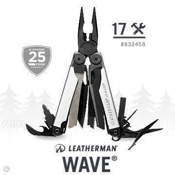 【Leatherman】832458 限定款 WAVE 工具鉗-黑銀 (尼龍套) 公司貨