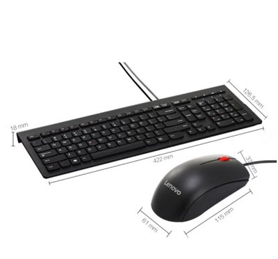 適用聯想（lenovo）鍵盤鼠標辦公usb有線套裝 M120Pro鍵鼠套裝