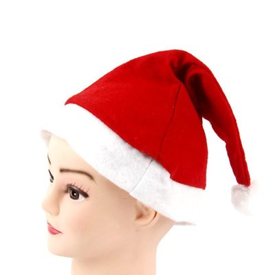 4色選 聖誕帽 成人兒童 兩款可選 無紡布 成人兒童帽子 大人聖誕帽 不織布 素面 聖誕節裝飾品 潮可聖誕