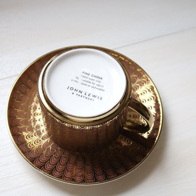 “正品”W2162英國JL骨瓷金魚鱗紋奢華咖啡杯碟/宮廷風金色英式下午茶杯碟
