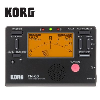 新一代 Korg TM-60 全功能 調音 節拍器 黑色 白色 管樂 弦樂 適用 -【黃石樂器】
