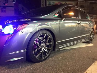 【Xiomara GT】煞車 卡鉗 活塞 碟盤 HONDA K12 330劃線打洞碟盤 街道版-中六卡鉗 陽極紫