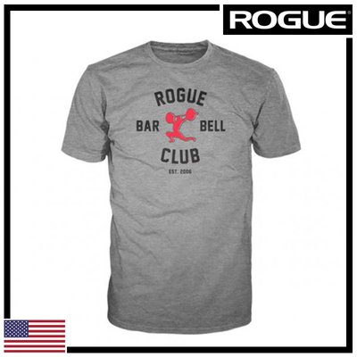 ►瘋狂金剛◄ 灰 ROGUE BARBELL CLUB 2.0 SHIRT 槓鈴俱樂部 二代 T恤