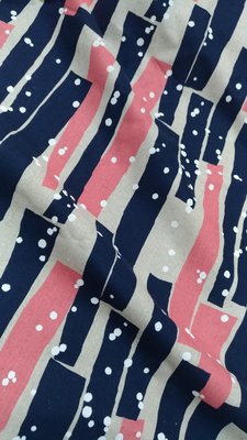 豬豬日本拼布 echino古家悅子設計 粉色 棉麻布料材質