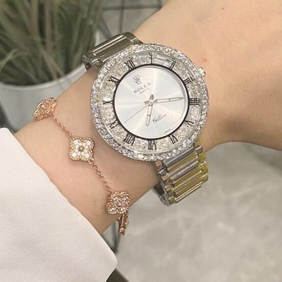 直購#ROLEX勞力士手錶滿天星時尚滿鑽錶盤鑲鑽腕錶精品基本款 女錶 經典款精品百搭商務腕錶 瑞士奢華名錶