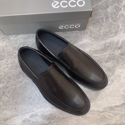 ECCO爱步 商務正裝皮鞋 百搭英倫休閒鞋 柔軟舒適 黑色【巧緣小鋪ˇ】