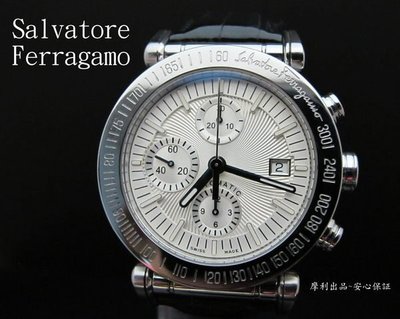 【摩利精品】 SALVATORE FERRAGAMO 自動計時錶   *真品* 低價特賣中
