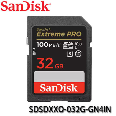 【MR3C】缺含稅公司貨SanDisk Extreme Pro SD 32GB UHS-I U3 V30 100MB/s