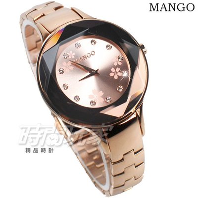 (活動價) MANGO 星光戀曲不鏽鋼時尚腕錶 16道切邊工設計鏡面 女錶 玫瑰金 MA6740L-RG【時間玩家】