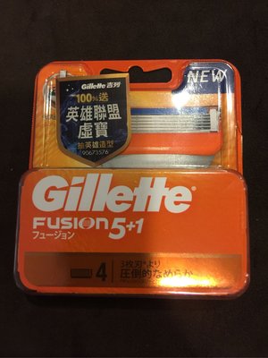 Gillette吉列 Fusion 鋒隱系列刮鬍刀頭X4