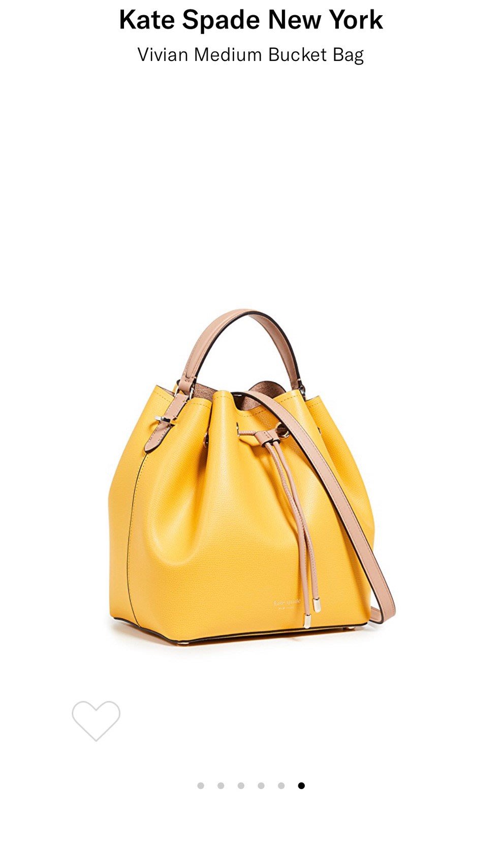 kate spade yellow bucket bag