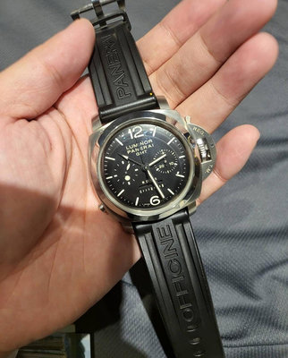 #史丹力名錶交流 PANERAI 沛納海 手上鍊 八日鍊 GMT兩地時間 單把計時腕錶 PAM00275 PAM275 44mm