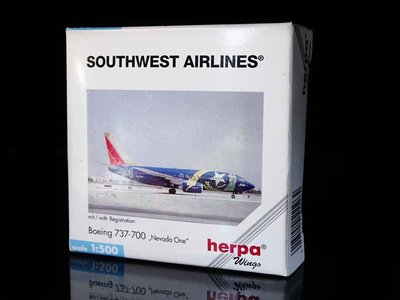 A-38 櫃 ： 1/500 HERPA SOUTHWEST AIR NEVADA ONE 511964　富貴玩具