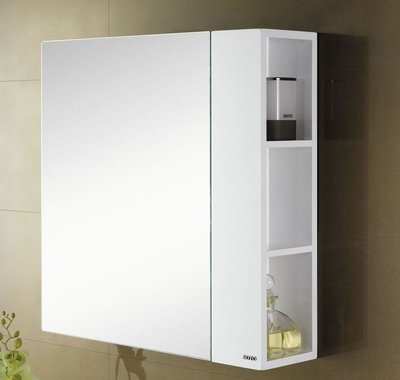【亞御麗緻衛浴】100%防水發泡板整體鋼烤鏡櫃收納置物櫃 FS-48
