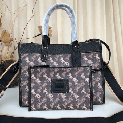 全新 COACH 89355 美國正品代購新款女士手提購物袋 經典馬車logo印花子母包 超低直購