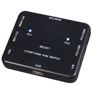 伽利略 HDMI 4K2K KVM 電腦切換器 2埠 電子式 (HKVM2S)