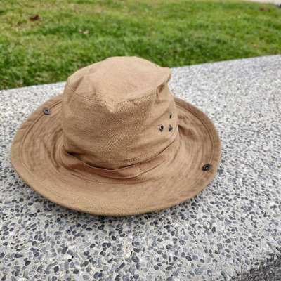 生來狂野一元起標全新義大利製Scarti Lab Bucket SM441棉麻混紡漁夫帽復古帽子卡其色S號