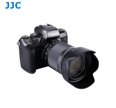 我愛買JJC佳能副廠Canon遮光罩EW-60F遮光罩適RF-S和EF-M 18-150mm F/3.5-6.3 STM