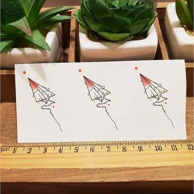 【萌古屋】紙飛機 - 男女防水紋身貼紙刺青貼紙K36