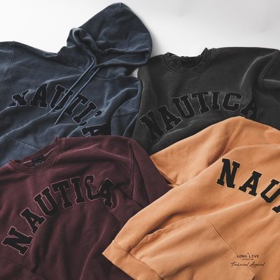 100％原廠全新現貨 NAUTICA JAPAN長谷川 Pigment Dyed Arch 重磅水洗衛衣帽衫