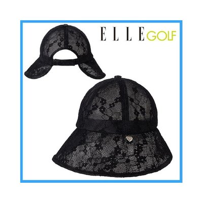 熱銷 [ELLE golf] ELLE Golf 女士高爾夫服蕾絲網眼基本款帽子 可開發票