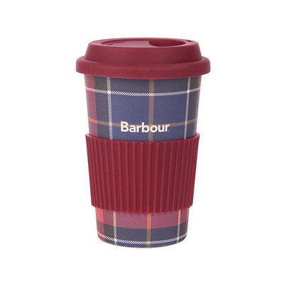 【英國Barbour】紅色/海軍藍格紋隨行杯 隨身杯 旅行杯 手拿杯 咖啡杯 馬克杯 水杯 皇室御用百年經典