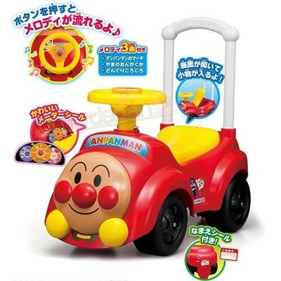 【唯愛日本】18122200010 學步車推車玩具-大臉紅 ST安全玩具 麵包超人 兒童 幼兒 學步 滑步 划步 學習