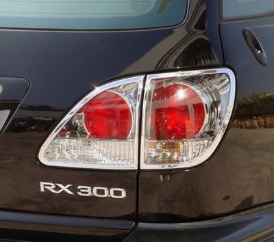 ~圓夢工廠~ Lexus RX300 1999~2004 鍍鉻車燈框 後燈框 尾燈框 鍍鉻銀飾框貼