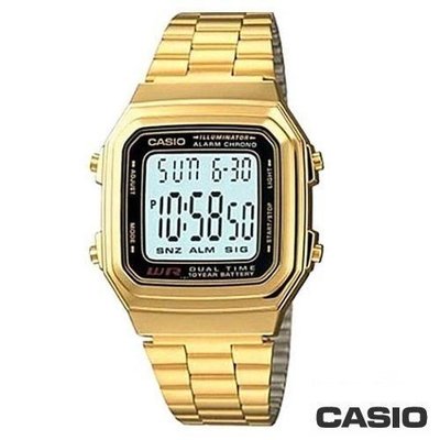 【 幸福媽咪 】網路購物、門市服務 CASIO 卡西歐 公司貨 方型數位多功能電子錶 A178WGA-1